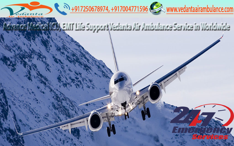 Charted Aircrafts Service by Vedanta Air Ambulance in Jabalpur at minimum price