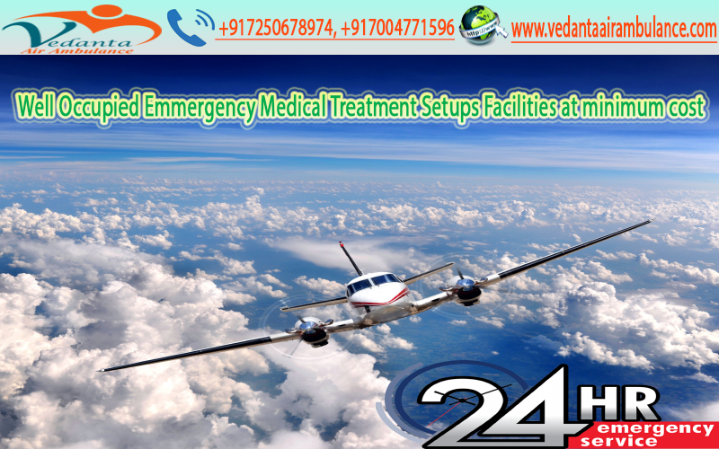 Advance Life Support Vedanta Air Ambulance from Amritsar | Air Ambulance from Amritsar