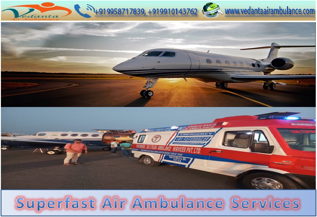 Superfast Vedanta Air Ambulance Service in Varanasi