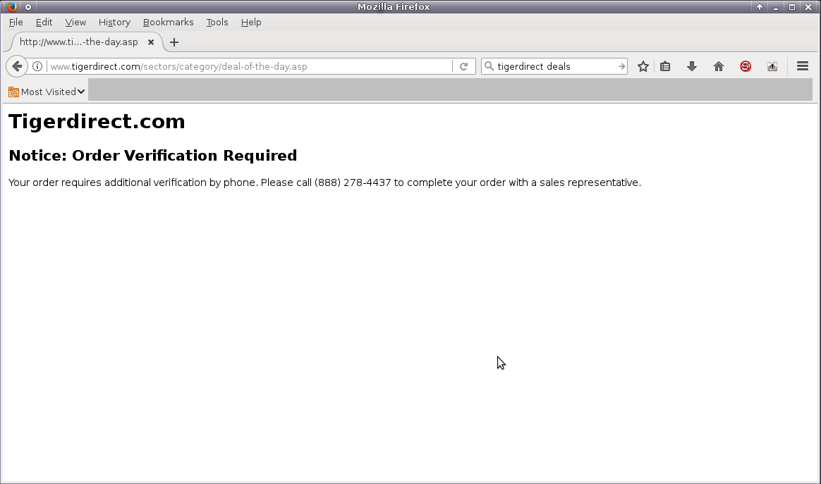 tigerdirect geofencing - I get this no matter what tigerdirect.ca I access from Eastern Europe