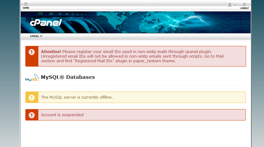 Image short of MYsql section