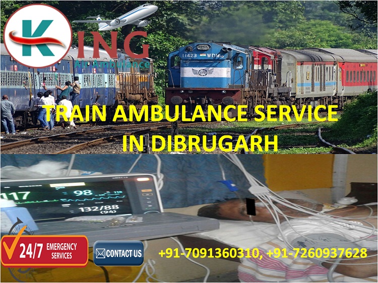 Find Authentic Package Train Ambulance Service in Dibrugarh by King
