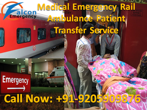 Avail Falcon Emergency Train Ambulance Service in Raipur at the Minimum Cost