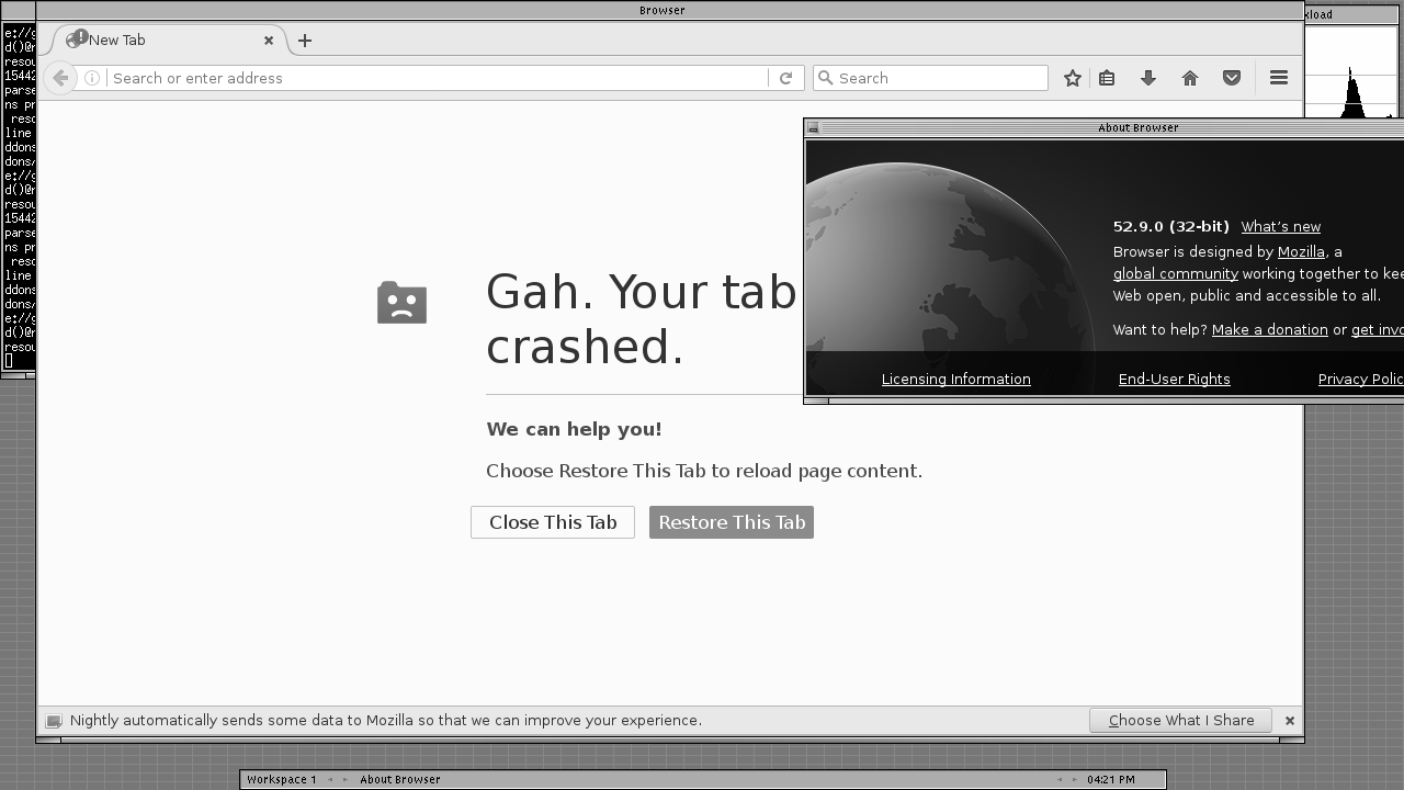No Firefox 52.9.0