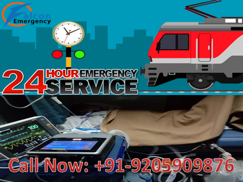 Get Low-Cost ICU Train Ambulance Service in Varanasi by Falcon Emergency