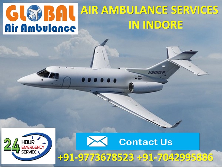 Get Careful Patient Transfer Global Air Ambulance Services in Indore