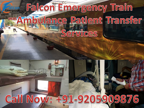 Get Medical Train Ambulance Services in Guwahati - Falcon Emergency