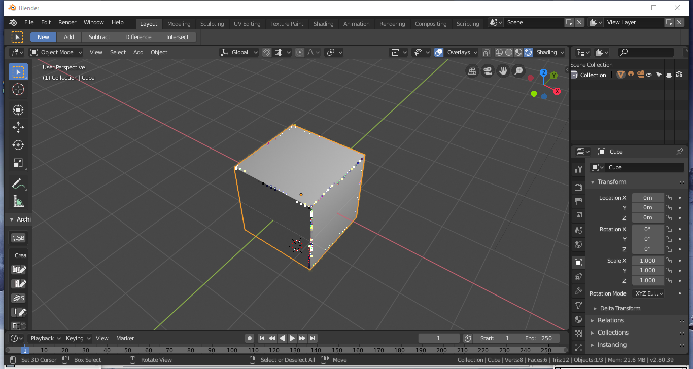 Blender Eevee rendering artifact