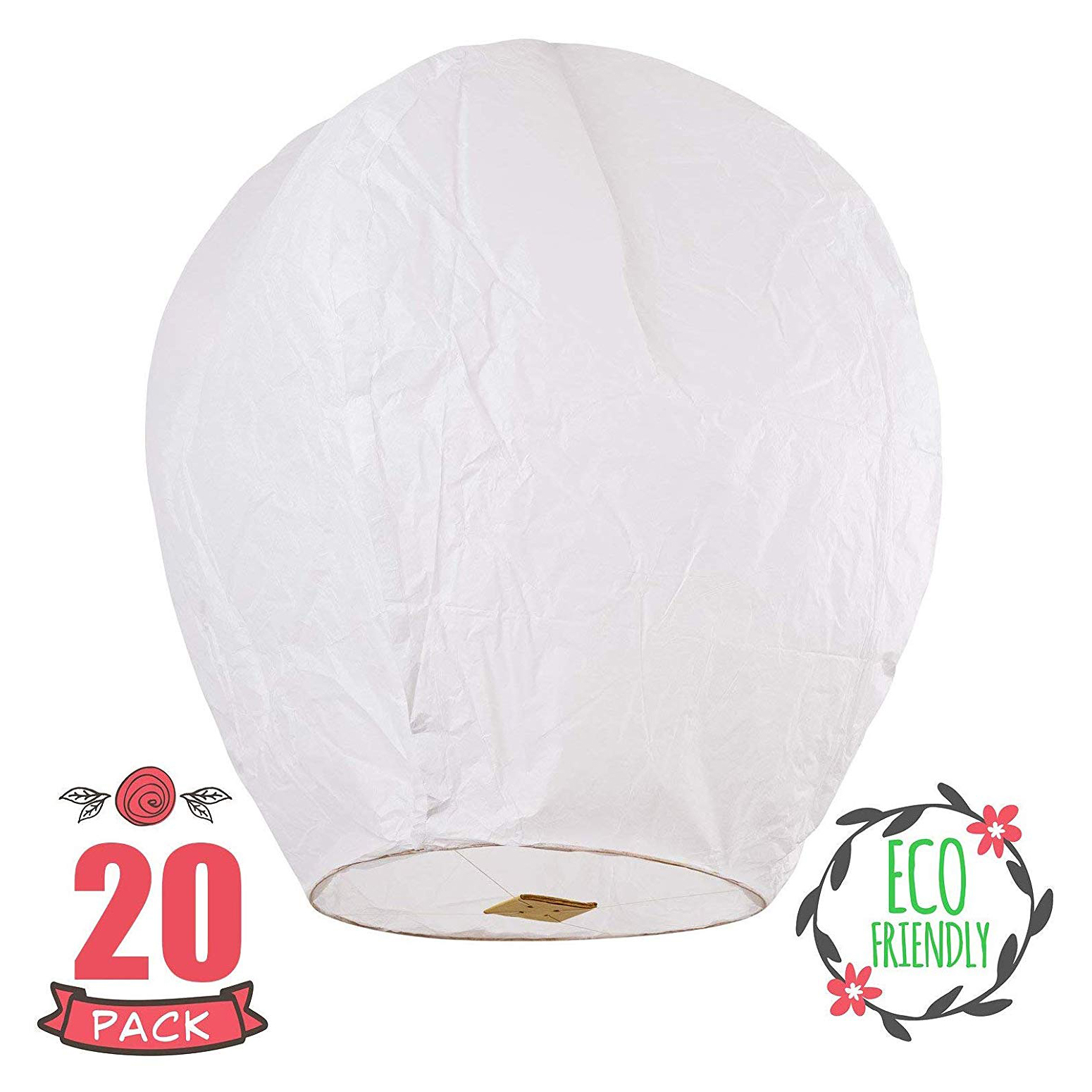 Chinese Lanterns White 20 packs