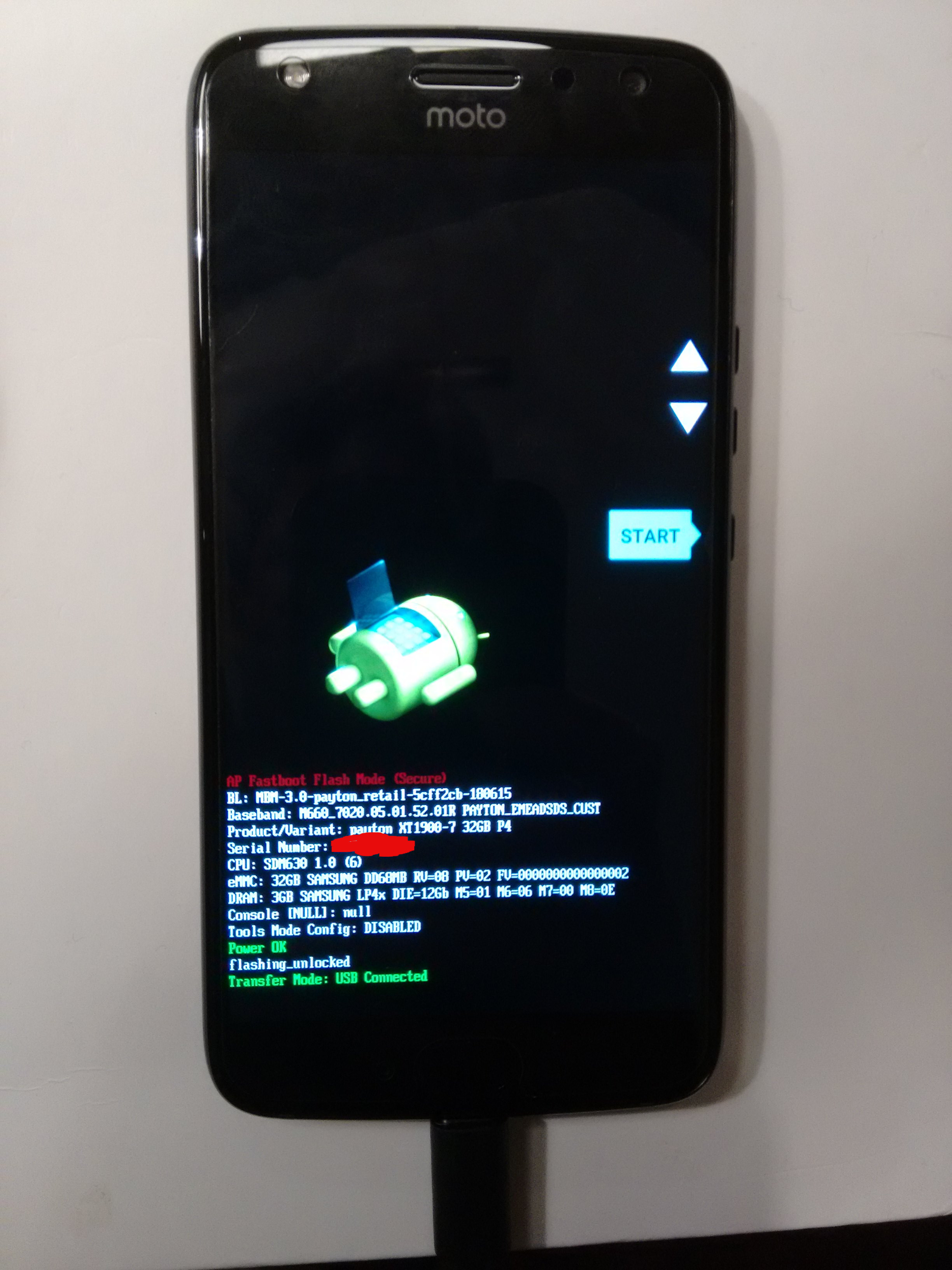 Moto X4 after black flash