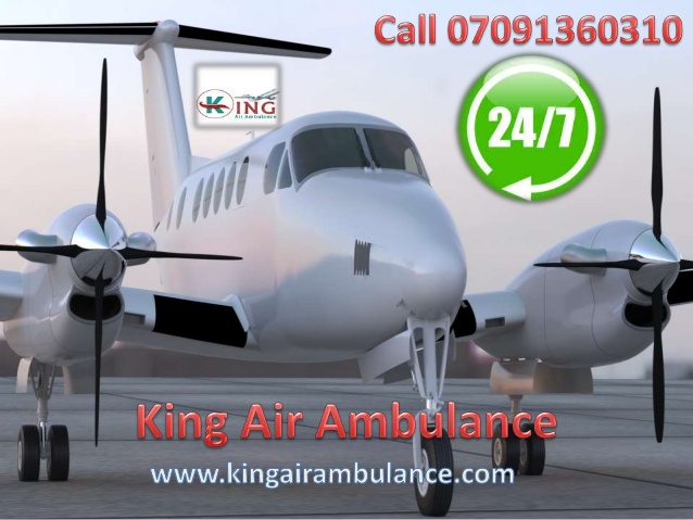 Hi-Tech Medical ICU Setup King Air Ambulance Services in Delhi, India