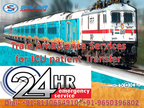 Get ICU Train Ambulance from Patna to Delhi with Emergency Medical Team