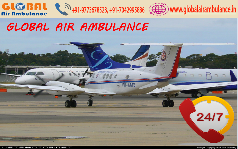 Global Air Ambulance in Muzaffarpur at Reliable Cost