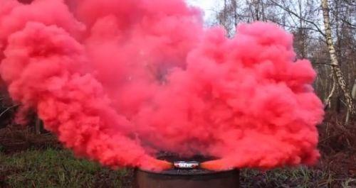 Purple Smoke Bomb Photography