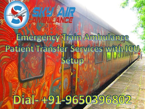 Get Emergency Train Ambulance from Ranchi to Delhi with ICU Expert Doctor