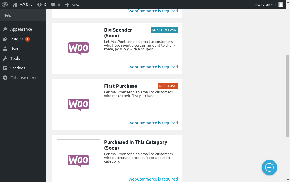 MailPoet.Test.Acceptance.CreateWooCommerceNewsletterCest.createFirstPurchaseEmail.fail.png