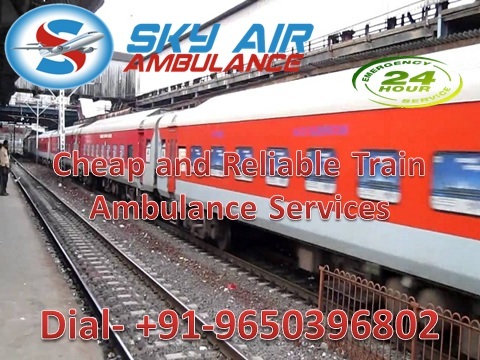 Get Best and Safe Sky Train Ambulance from Raipur to Delhi for Best Services