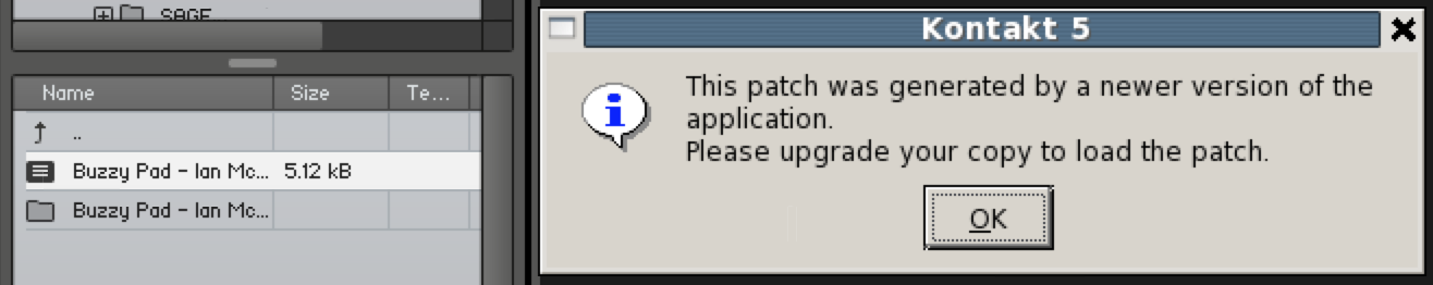 kontakt error