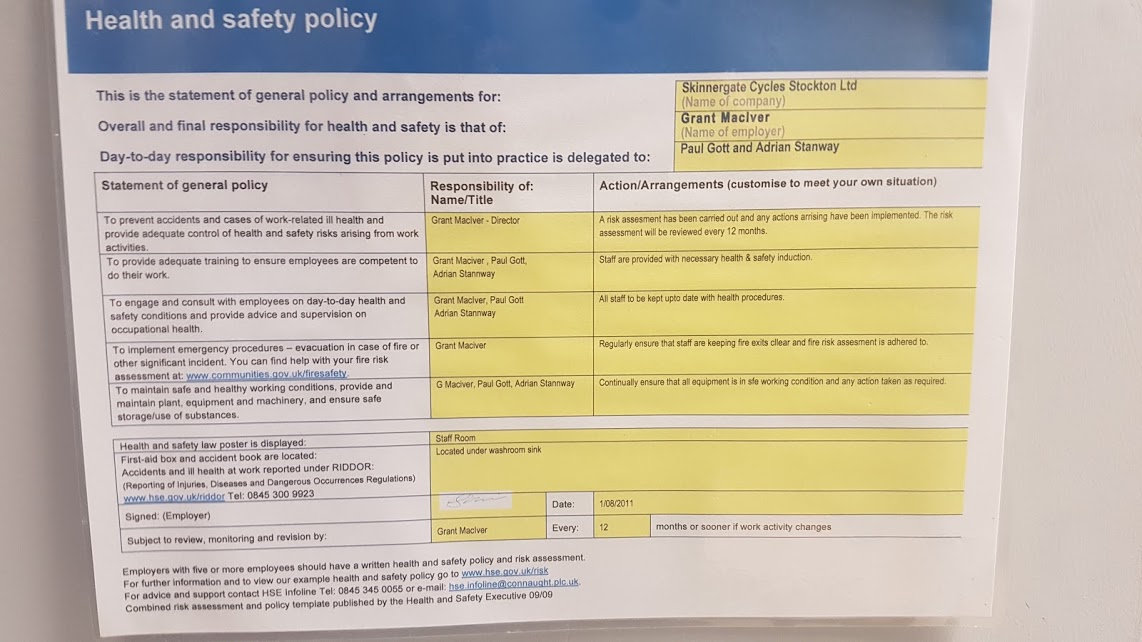 H&S Policy