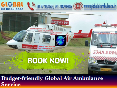 Commercial Global Air Ambulance from Ranchi with medical faculty