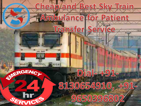 Get ICU Sky Train Ambulance Service in Delhi with Best Medical Facility