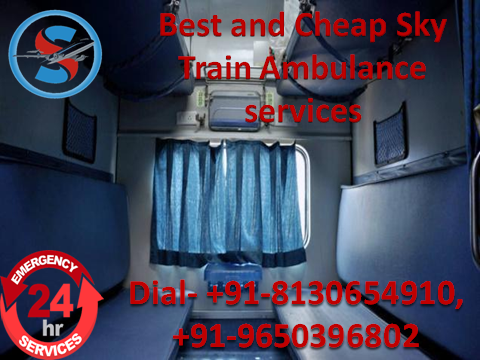 Get Sky Train Ambulance Service in Delhi with Best ICU Facility