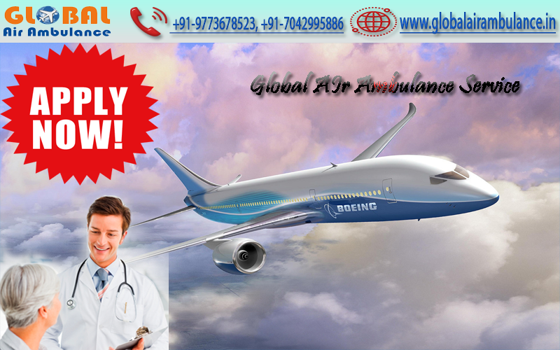 Global Air Ambulance Service from Dibrugarh with Experienced Medical Assistance