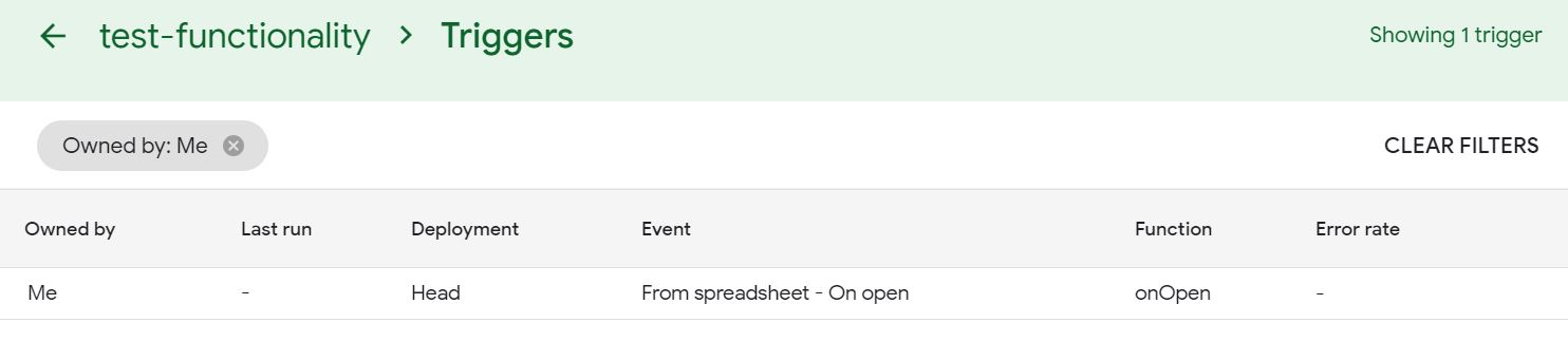 Apps Script trigger