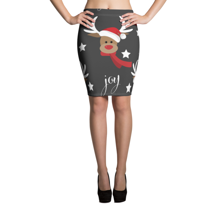Elastic Waist Pencil Skirt