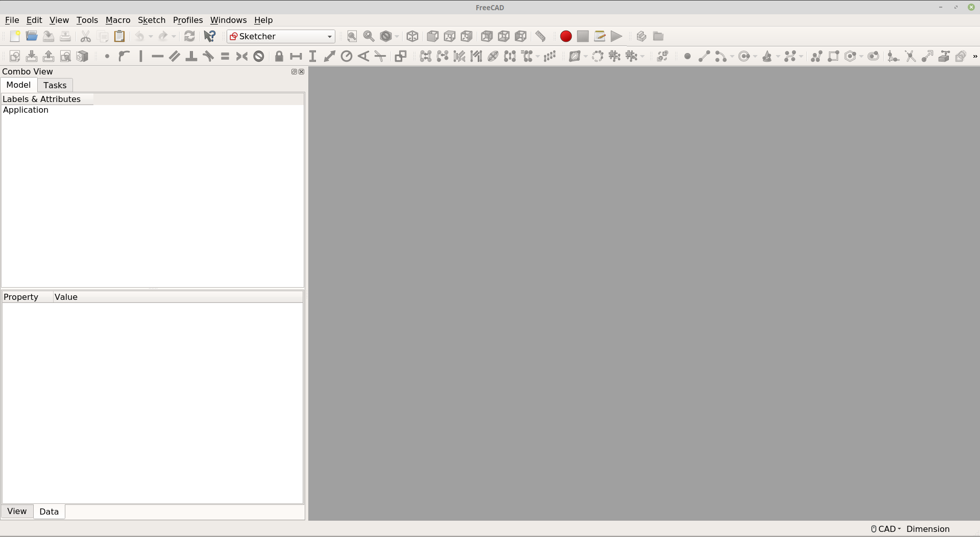 FreeCAD Sketcher Toolbar