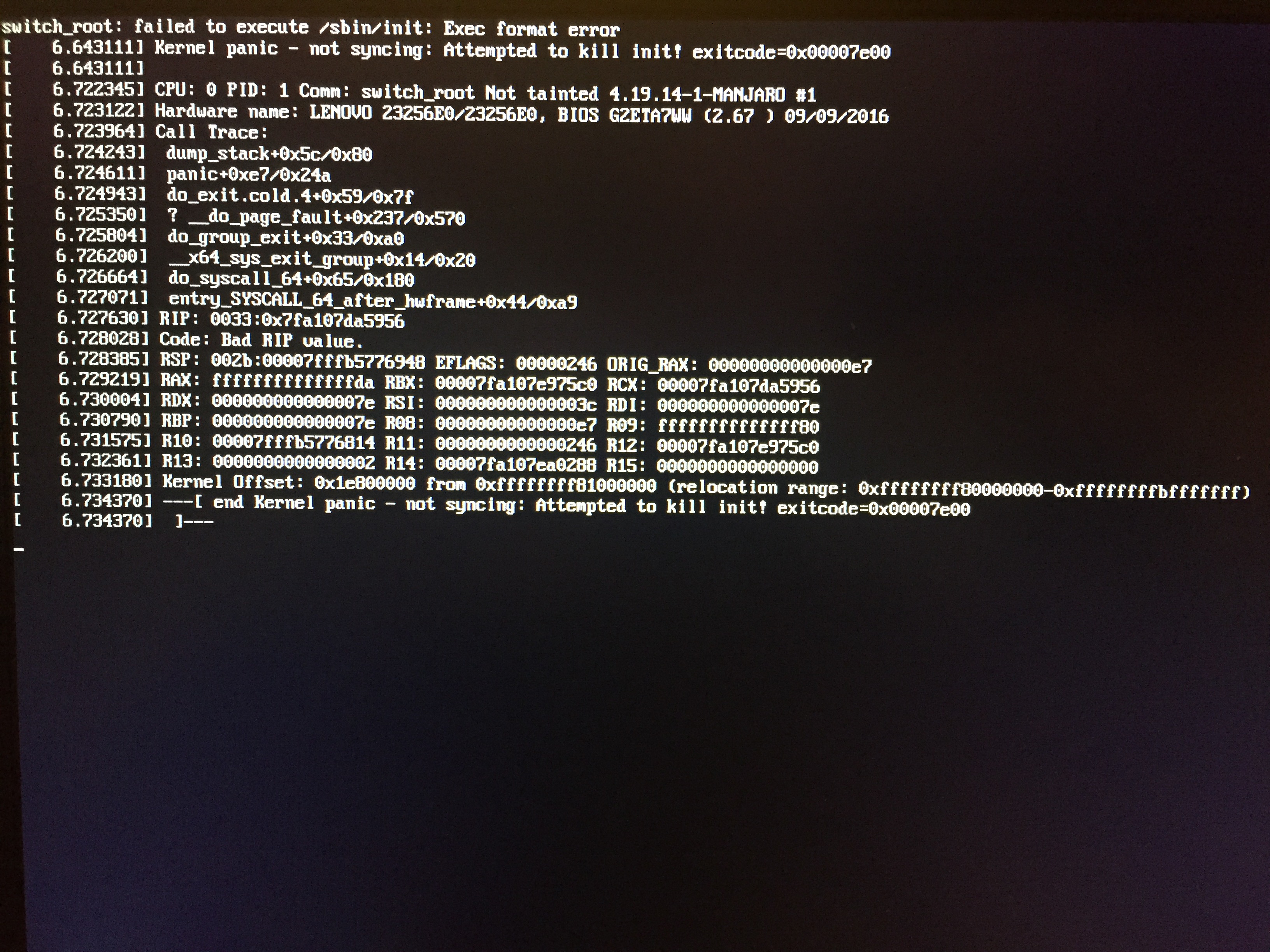 Kernel panic