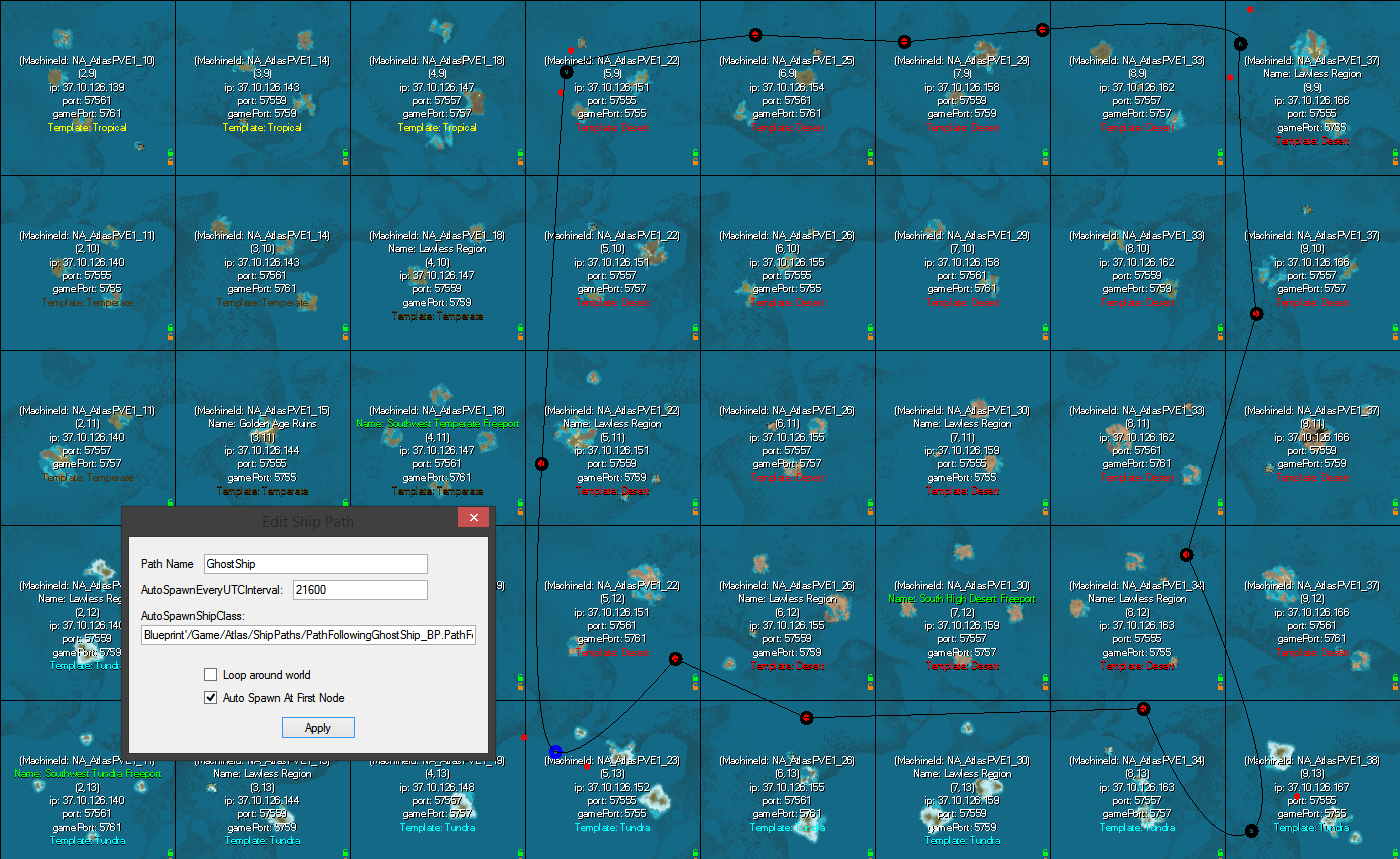 Ghots Ship Route, Altas IslandEditor Screenshot