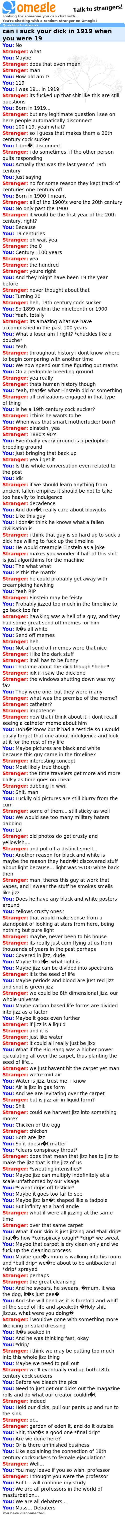 A serious conversation