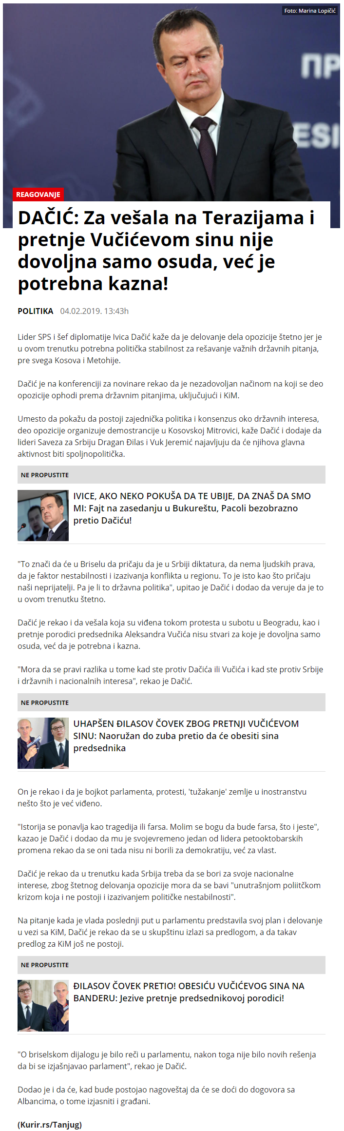 DAIZavealanaTerazijamaipretnjeVuievomsinunijedovoljnasamoosudavejepotrebnakaznaVestiKurir.png