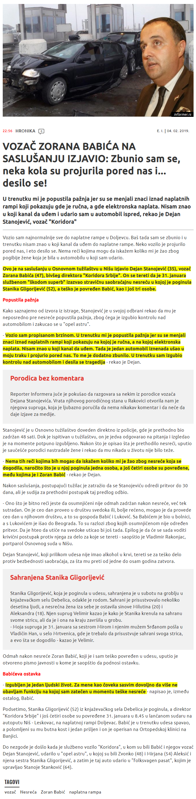 VOZAZORANABABIANASASLUANJUIZJAVIOZbuniosamsenekakolasuprojurilaporednasi...desilose-Informer.png