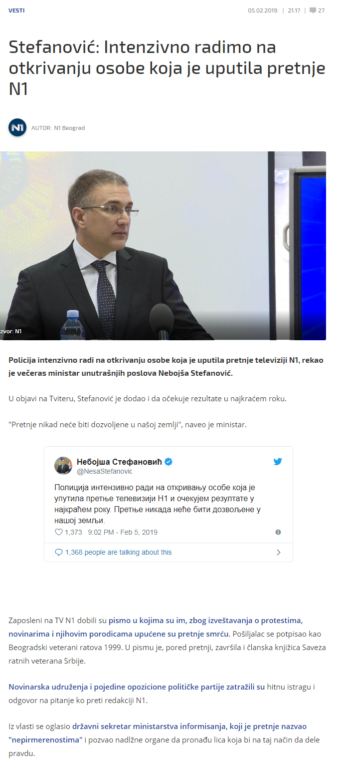 StefanoviIntenzivnoradimonaotkrivanjuosobekojajeuputilapretnjeN1N1Srbija.png