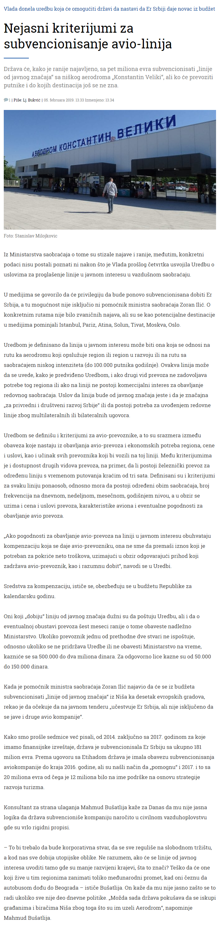 Nejasnikriterijumizasubvencionisanjeavio-linija-Ekonomija-DnevnilistDanas.png
