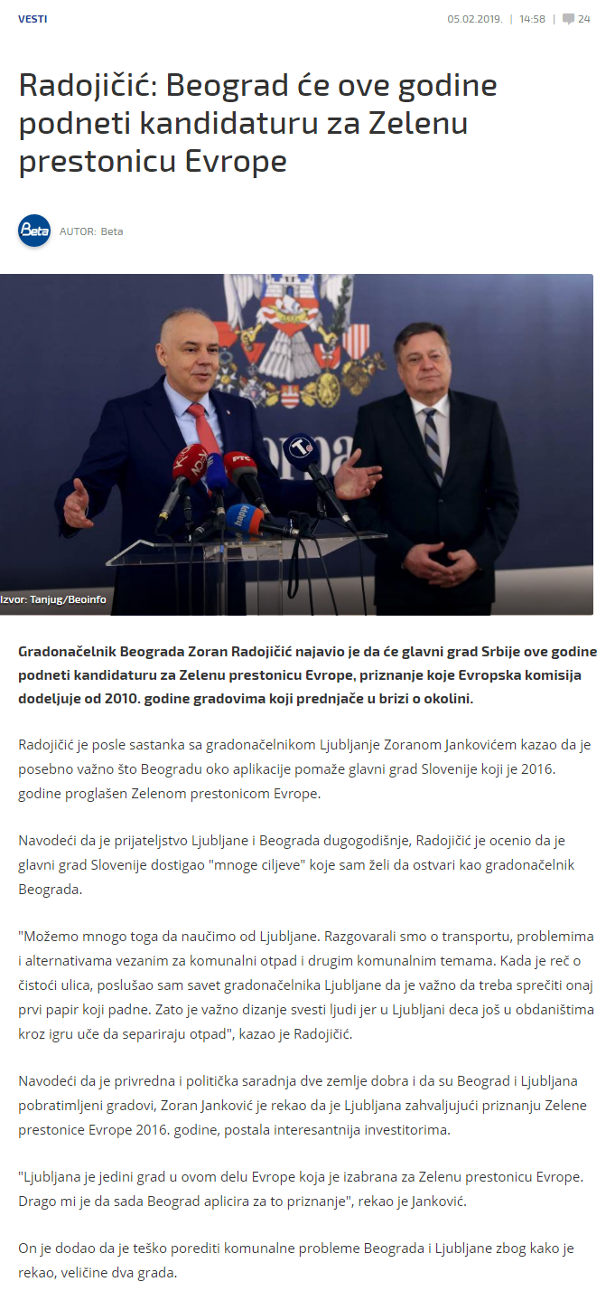 RadojiiBeogradeovegodinepodnetikandidaturuzaZelenuprestonicuEvropeN1Srbija.png