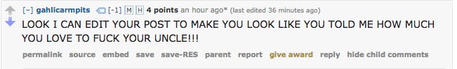 Example of a faked screenshot