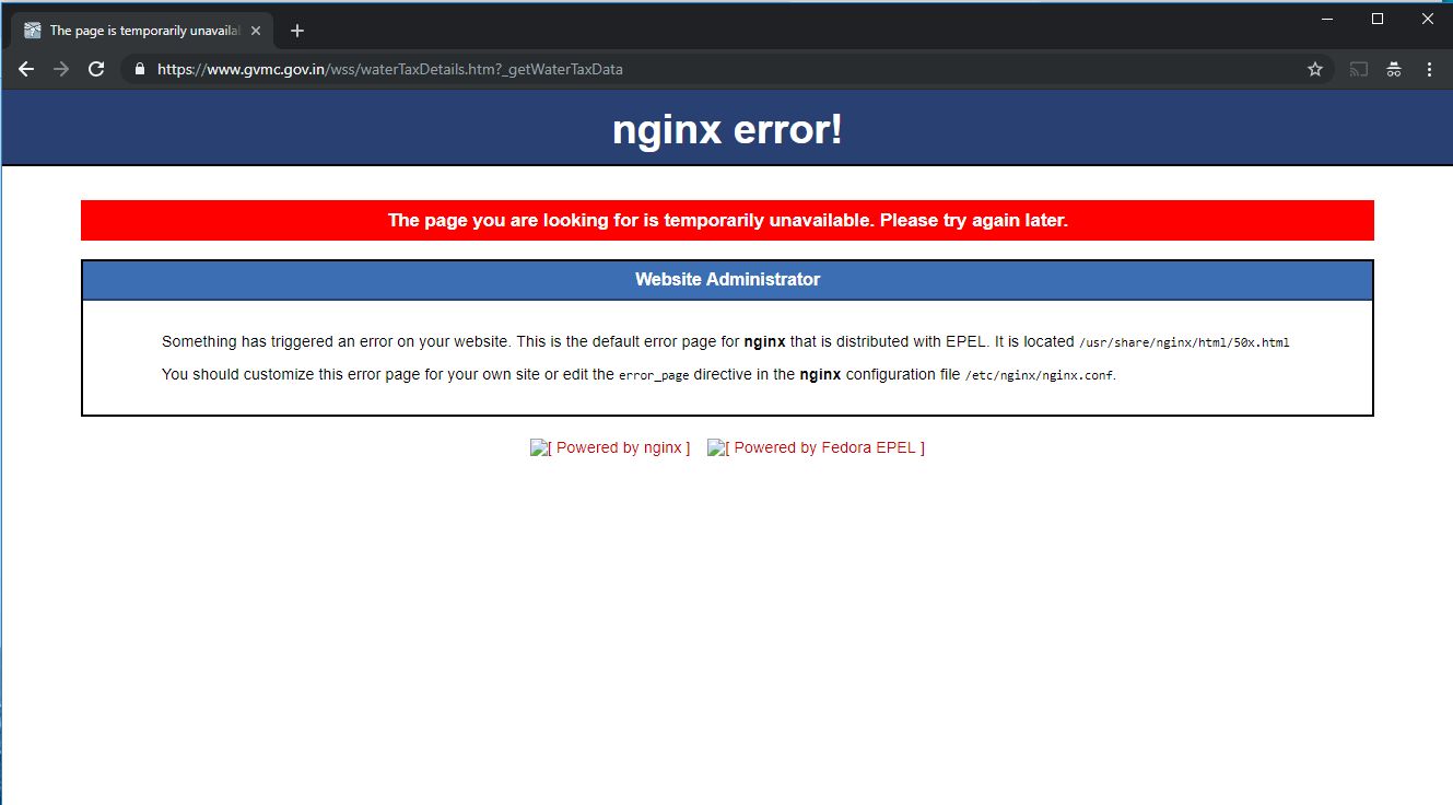 GVMCerror2WaterTaxOnlinePayment