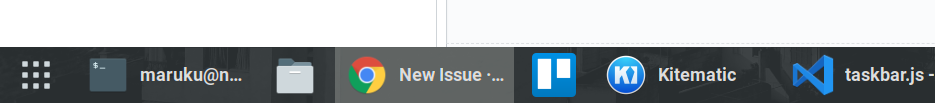 Normal taskbar