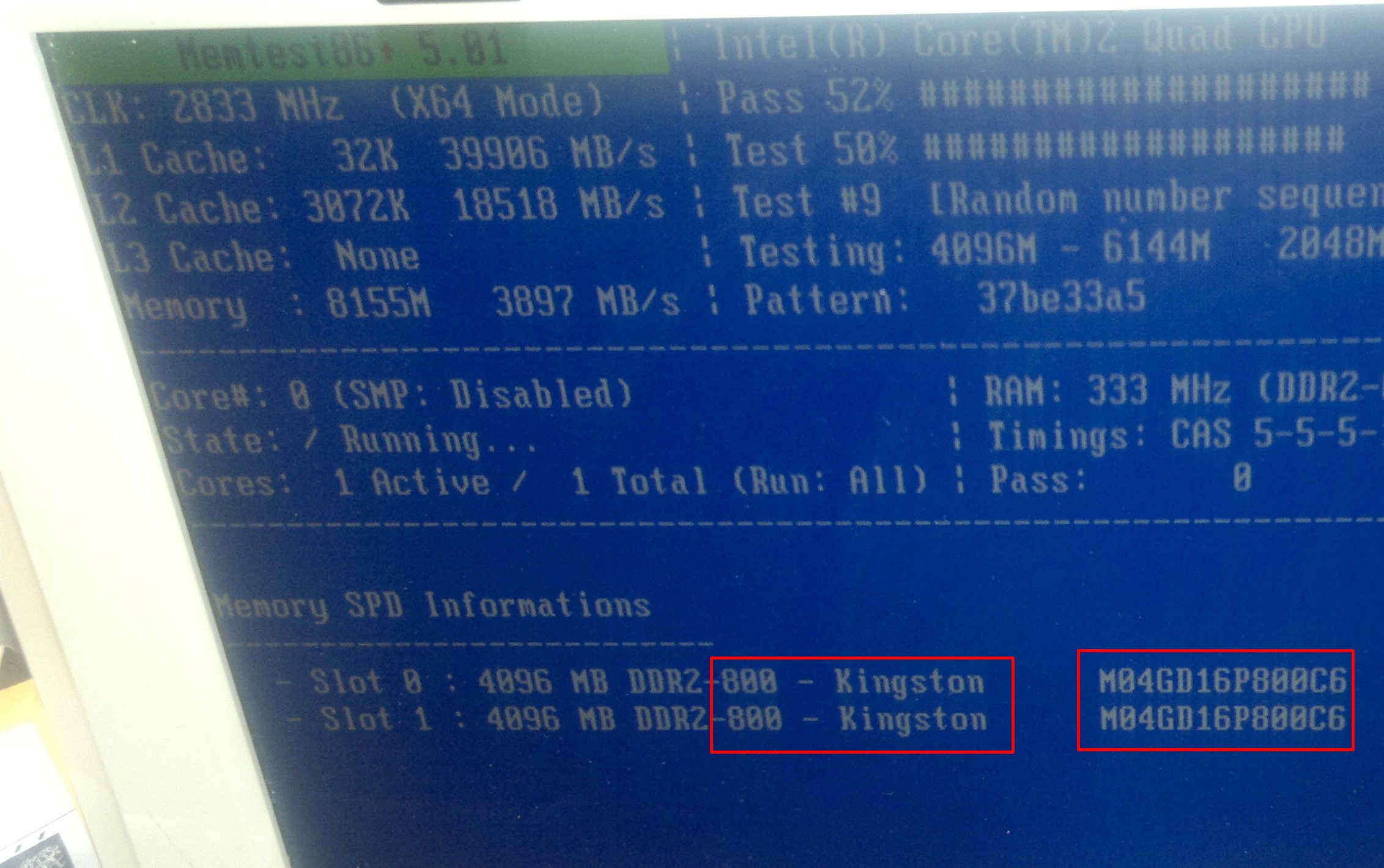 Fake Kingston chips 800Mhz
