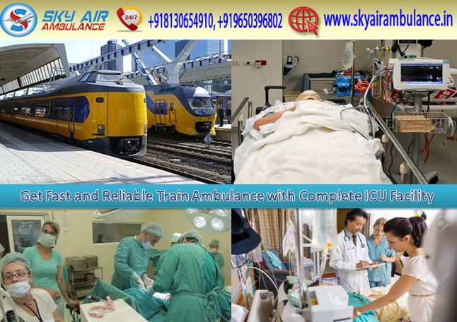 Get Sky Train Ambulance Service in Kolkata with well-equipped service