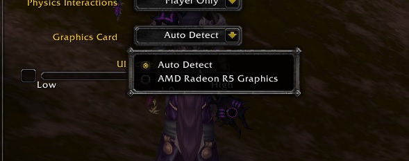 Card options