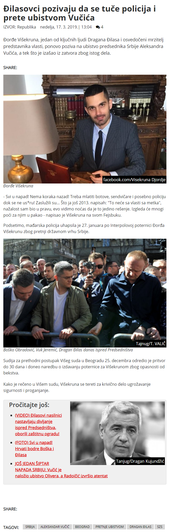 RepublikailasovcipozivajudasetuepolicijaipreteubistvomVuia.png