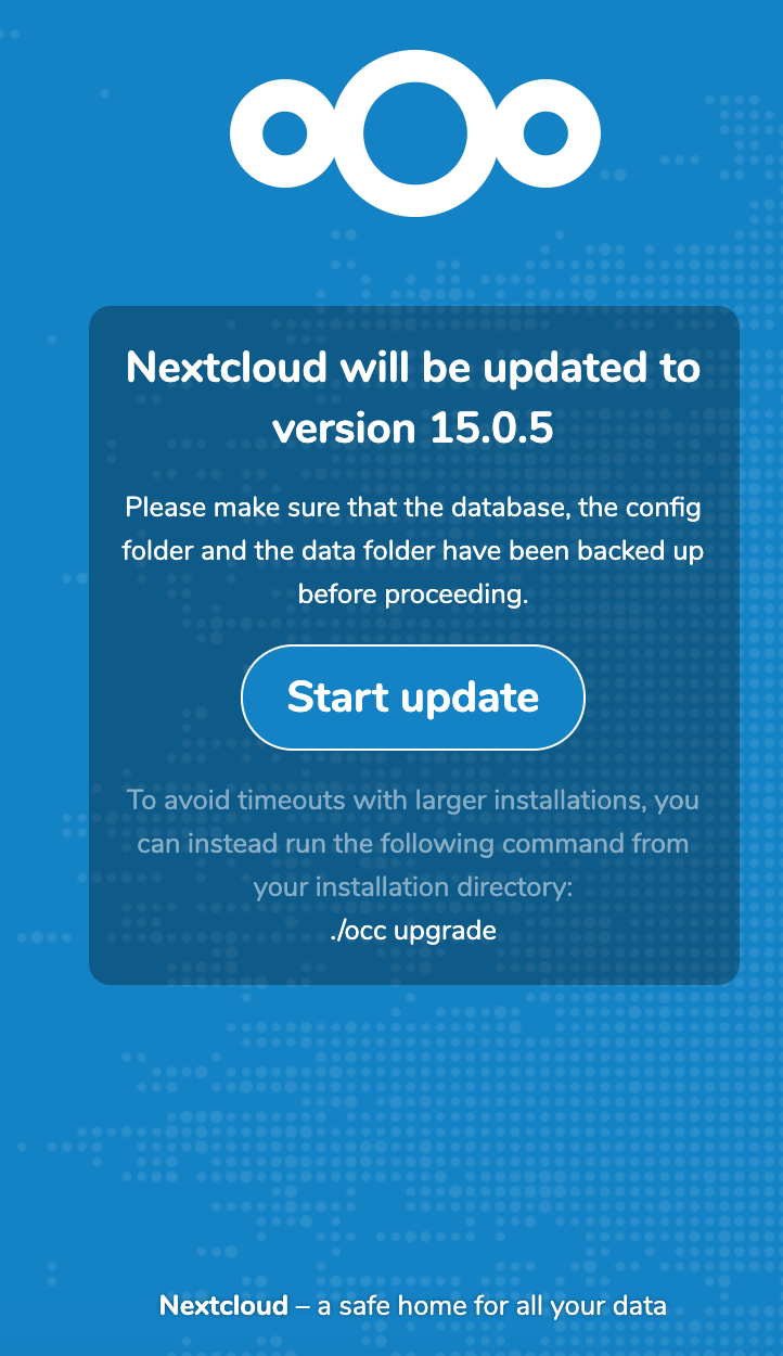 Nextcloud upgrade