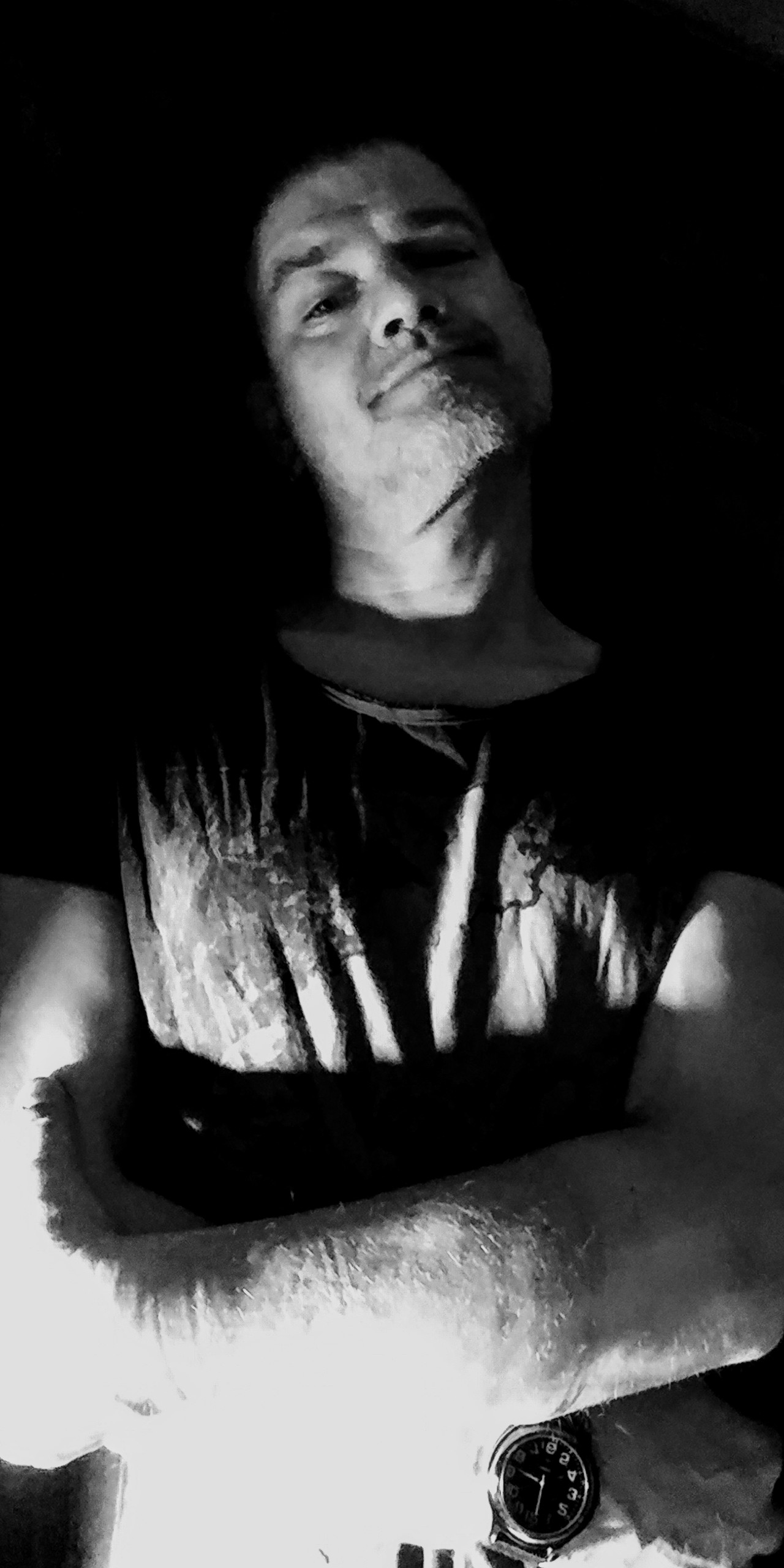 BW dark selfie