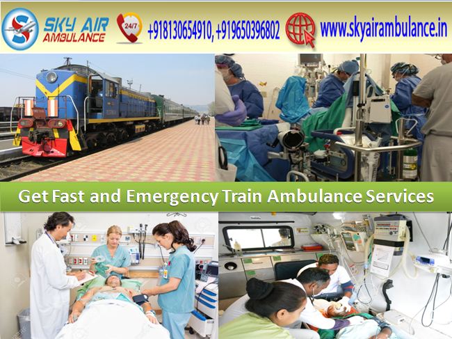 Get Emergency Sky Train Ambulance Service in Allahabad with Medical Team