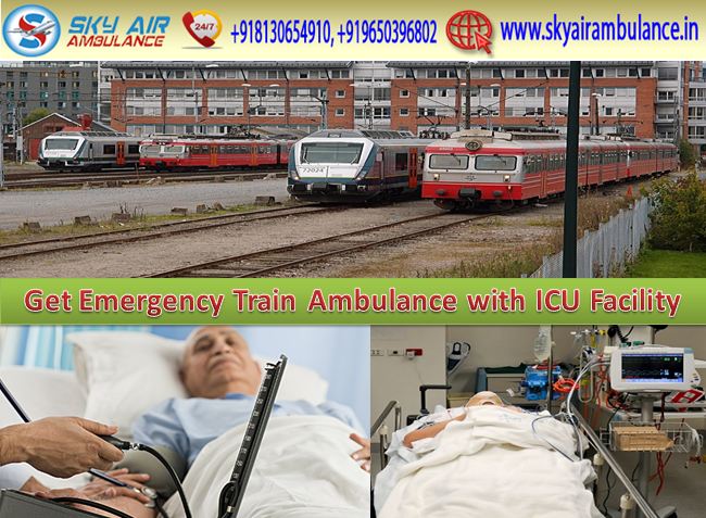 Get Medical Train/Rail Ambulance Service in Chennai by Sky Train Ambulance