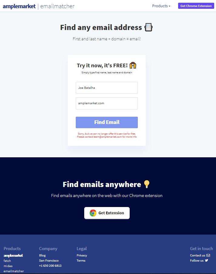 Proof of False Advertising From Emailmatcher